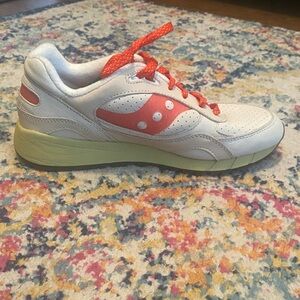 Saucony Women's White and Coral Sneakers